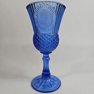 Single Avon Fostoria‎ Cobalt Blue Goblet with George Washington 1976